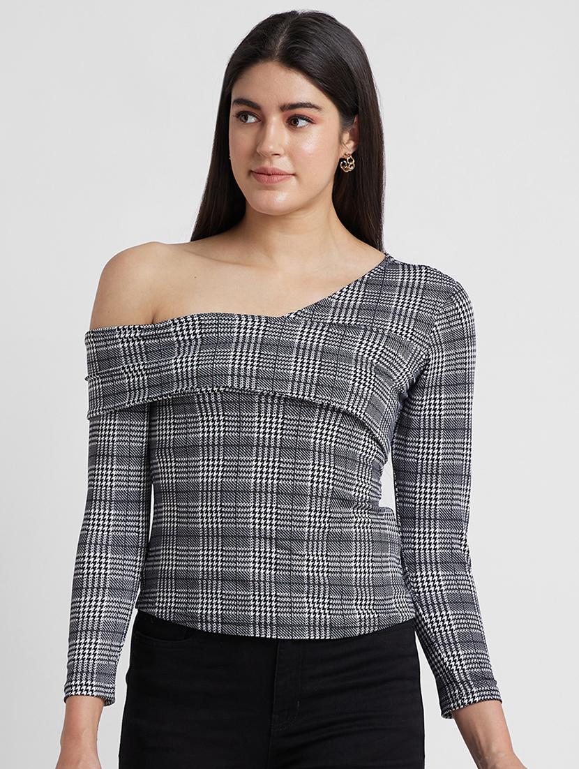 women grey polyester regular top - 19783734 - Zoom Image - 0