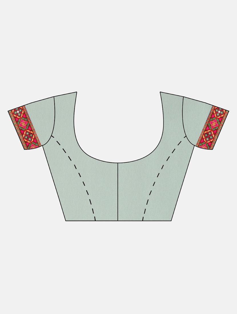 self designed half and half embroidered saree with blouse - 19783935 - Standard Image - 2