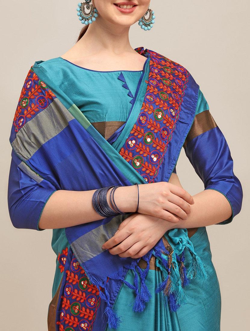 women's self design multi colored saree - 19784462 - Standard Image - 2