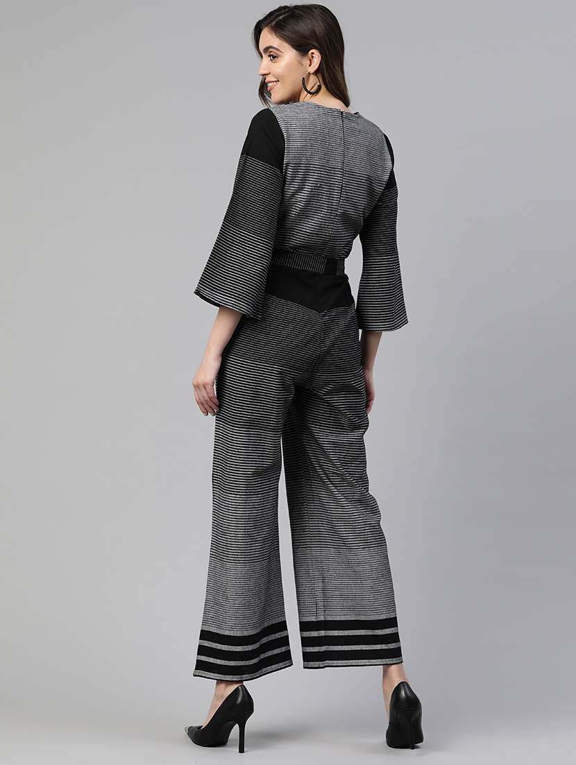 black cotton full leg  jumpsuit - 19784843 -  Standard Image - 2