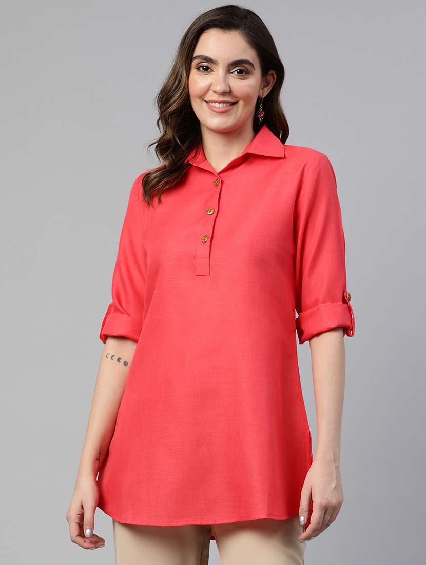 women's a line collared top