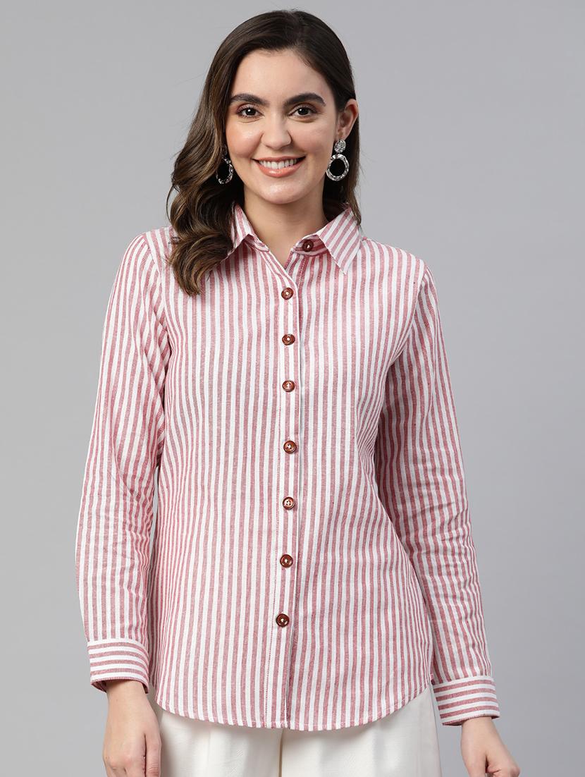 women striped cotton shirt - 19784866 - Zoom Image - 0