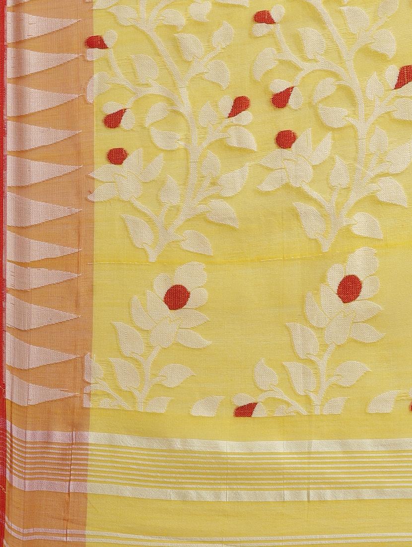 self design jamdani saree with blouse - 19784920 - Standard Image - 2