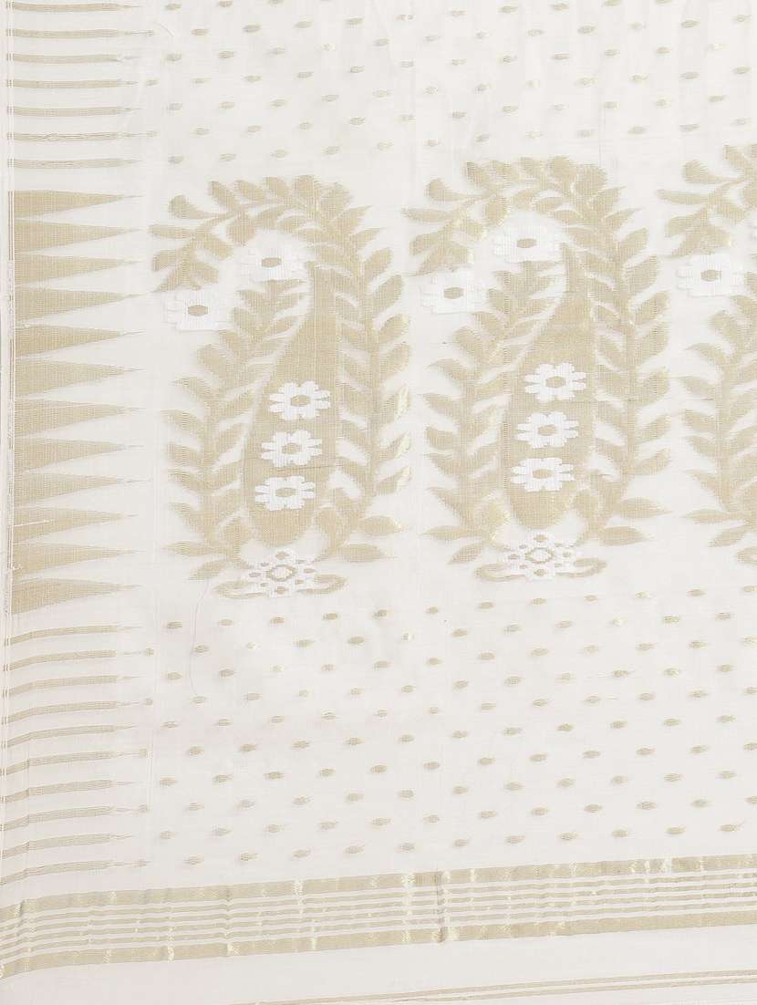 women's self design white colored saree with blouse - 19784922 -  Standard Image - 2