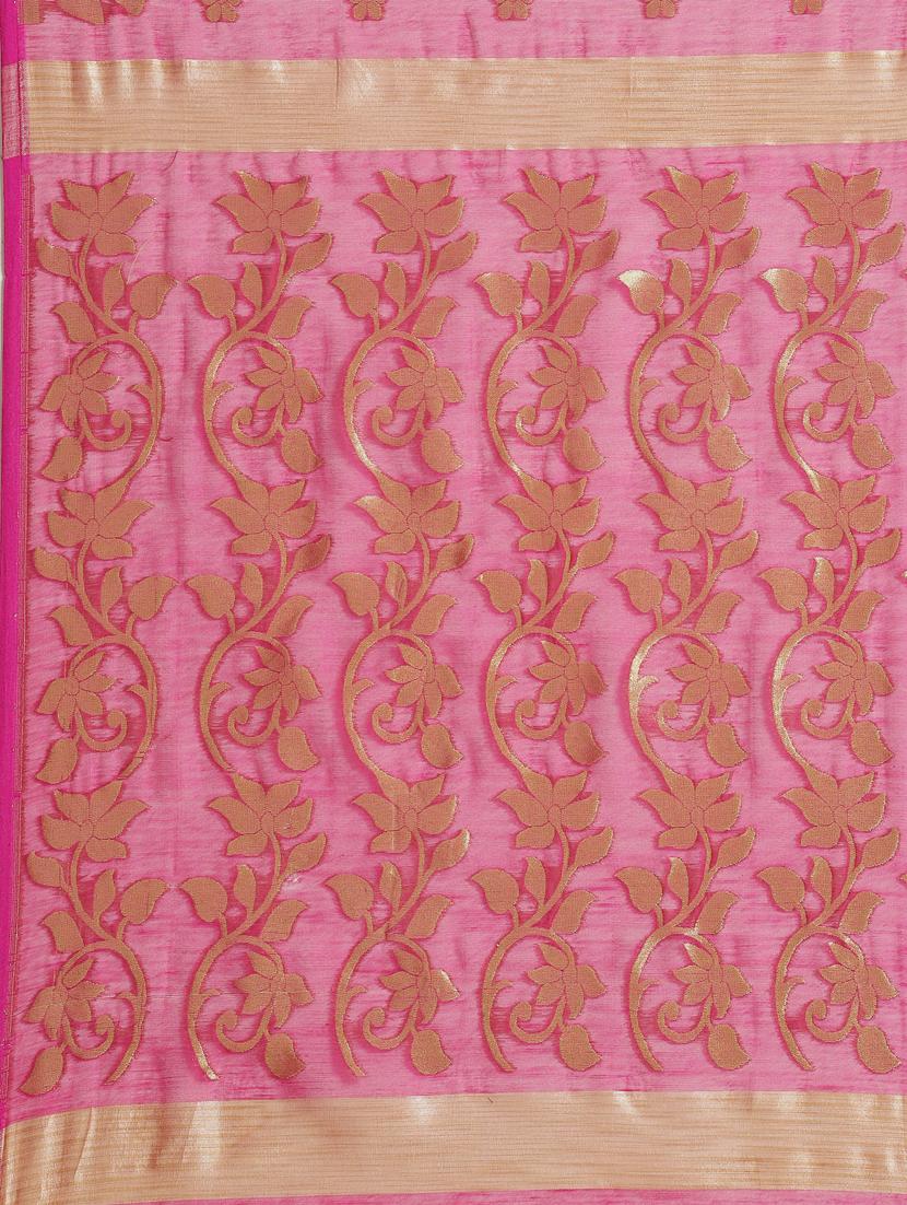 women's self design pink colored saree with blouse - 19784982 - Standard Image - 2