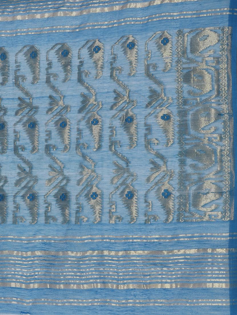 self design jamdani saree with blouse - 19785186 - Standard Image - 2