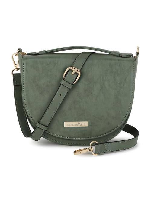green leatherette (pu) sling bag - 19785297 - Standard Image - 0
