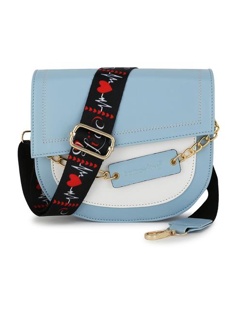 blue leatherette (pu) sling bag - 19785301 - Standard Image - 0
