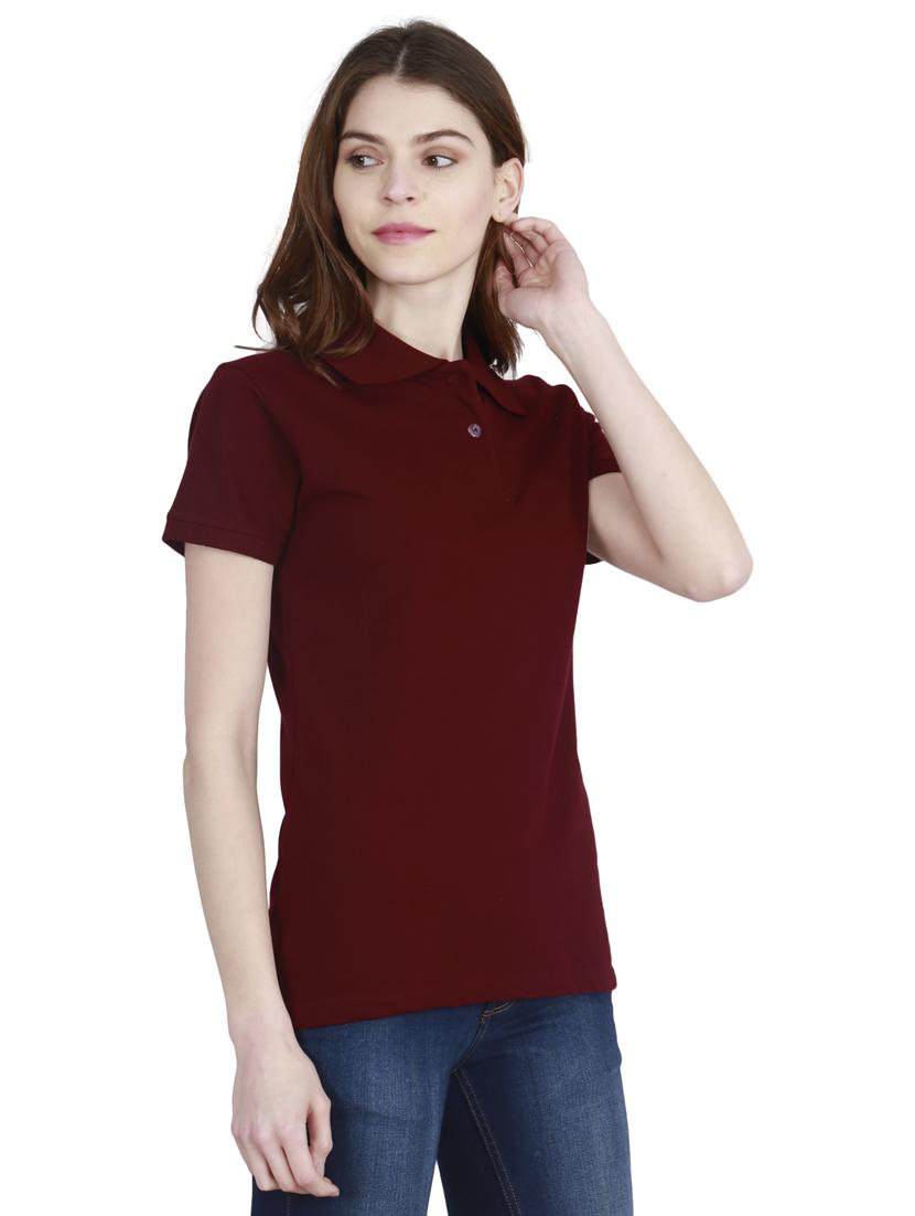 polo neck solid regular tee - 19785720 - Standard Image - 2