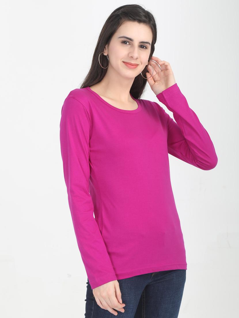 purple cotton regular tshirt - 19786039 - Standard Image - 2
