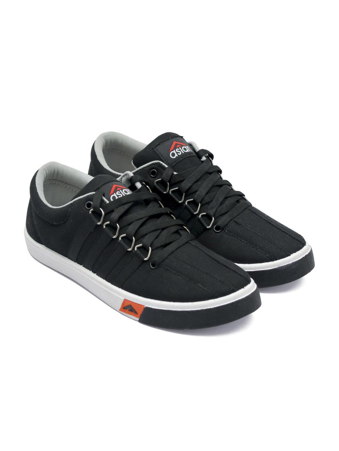 black solid lace up sneakers - 19790260 - Standard Image - 2