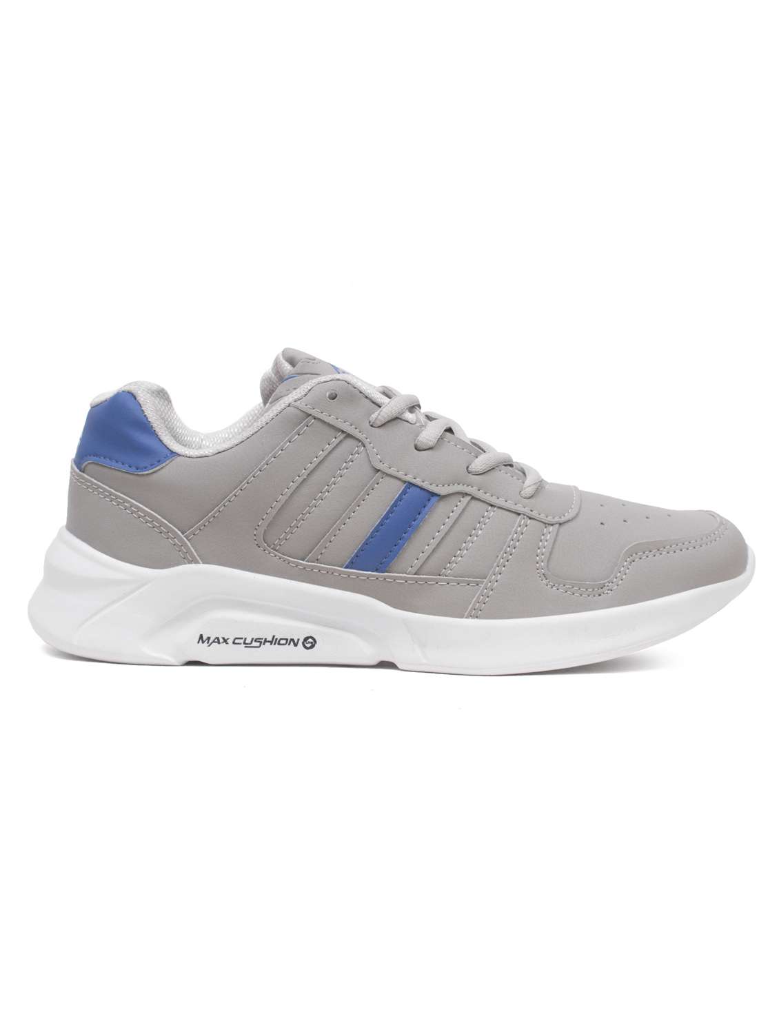 men grey color block sport shoe