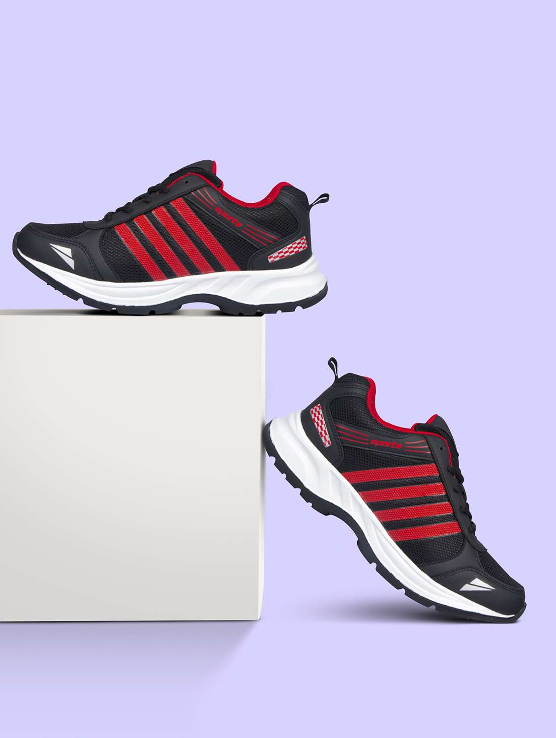 black mesh sport shoe