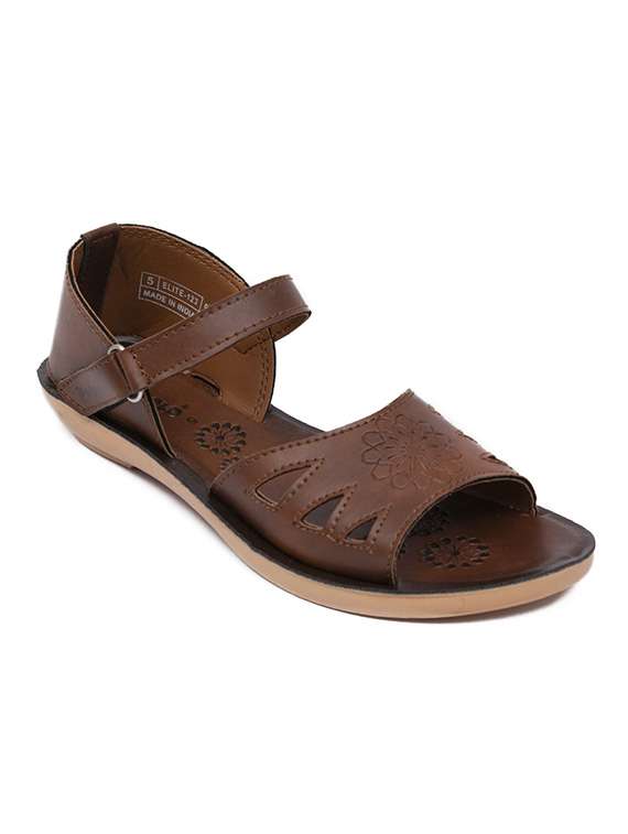 women tan slip on sandals - 19791283 -  Standard Image - 2