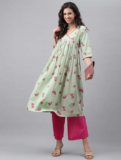 women's flared kurta - 19795541 - Standard Image - 0