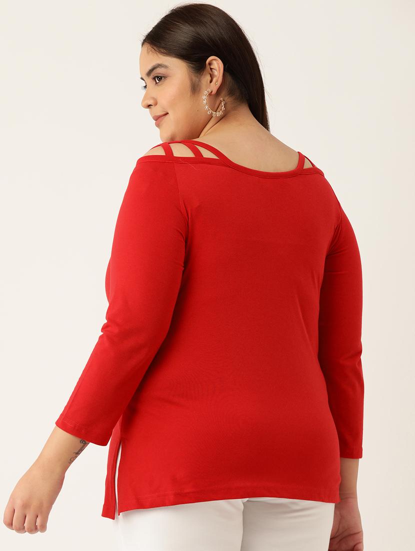 women's straight boat neck top - 19795586 - Standard Image - 2