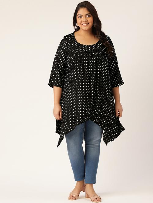 women plus size polka doted top - 19795592 - Standard Image - 0