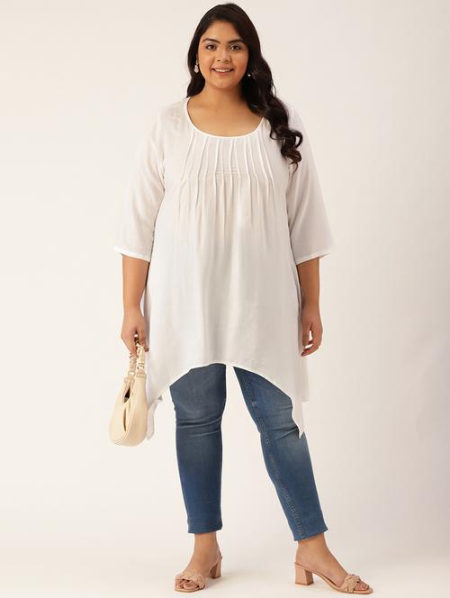 women's asymmetric round neck top - 19795595 -  Standard Image - 0