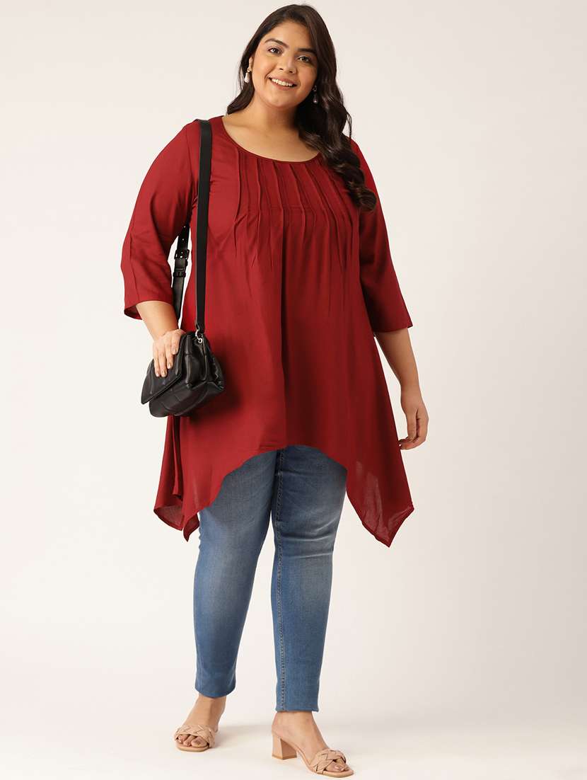 women's asymmetric round neck top - 19795599 -  Standard Image - 2