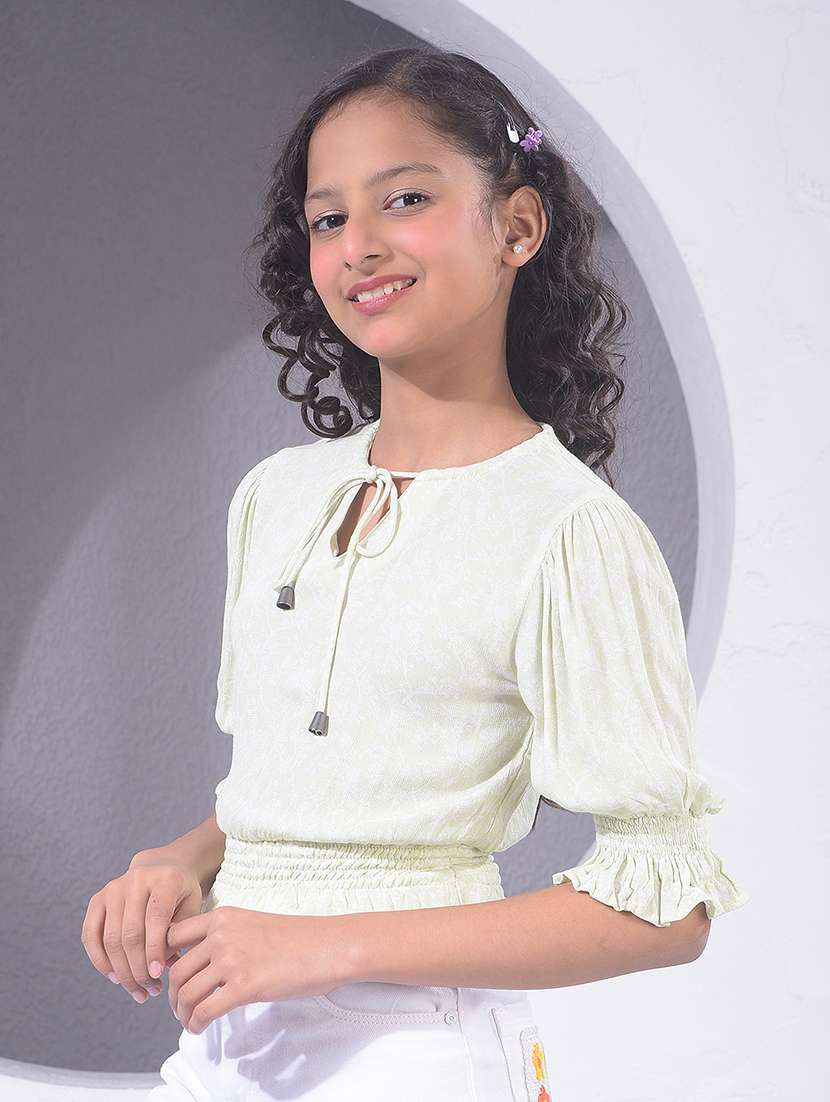 girls tie up neck top - 19795666 -  Standard Image - 2