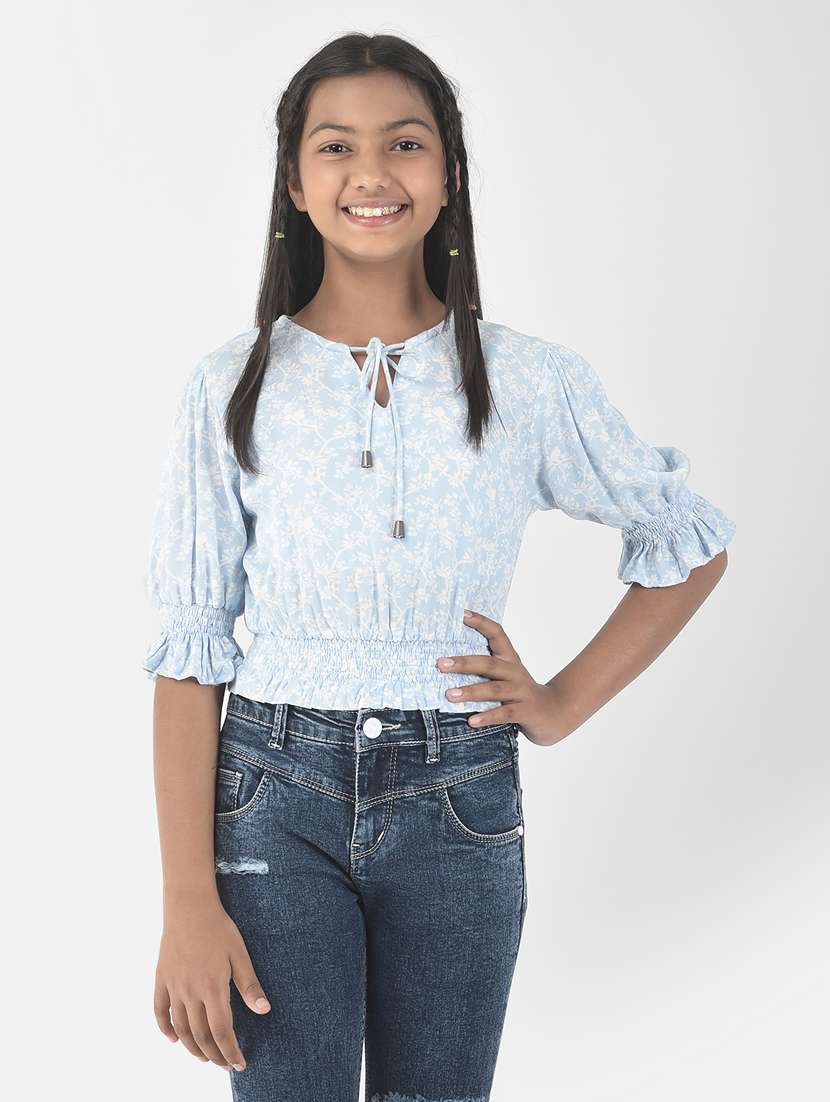 girls tie up neck top
