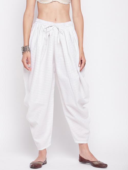 white rayon dhoti salwar salwars - 19795879 -  Standard Image - 0