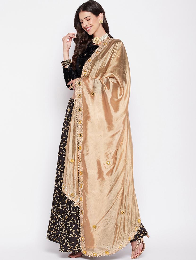 mirror with heavy gota patti dupatta - 19795890 - Standard Image - 2