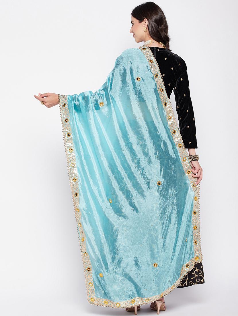 mirror with heavy gota patti dupatta - 19795892 - Standard Image - 2