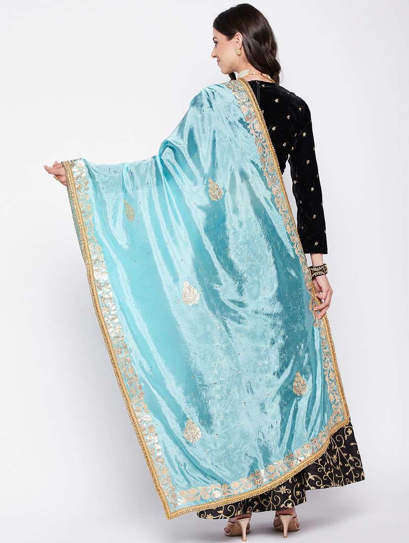 gota patti silk blend dupatta - 19795897 -  Standard Image - 2