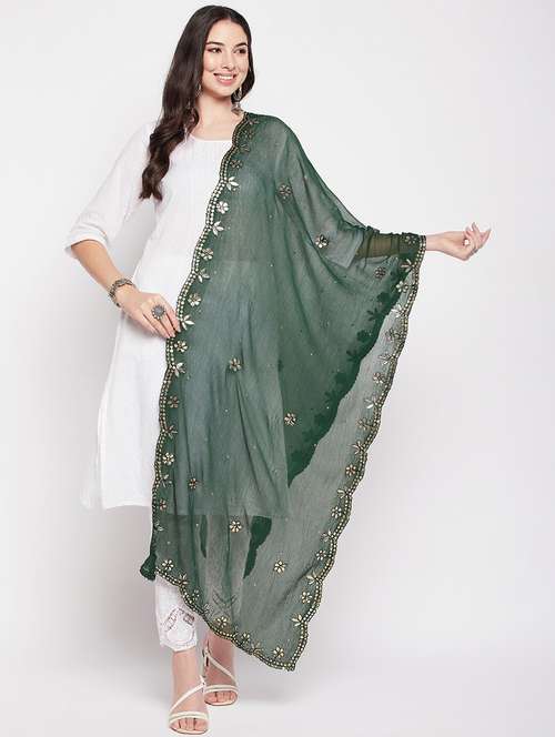gota work embroidered dupatta