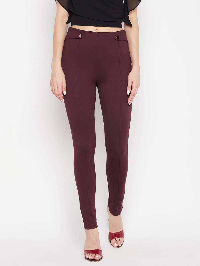 women solid viscose jegging - 19796098 - Zoom Image - 0