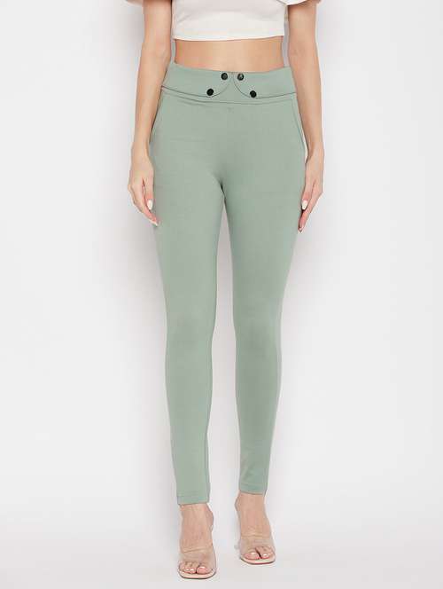 women solid viscose jegging - 19796117 -  Standard Image - 0