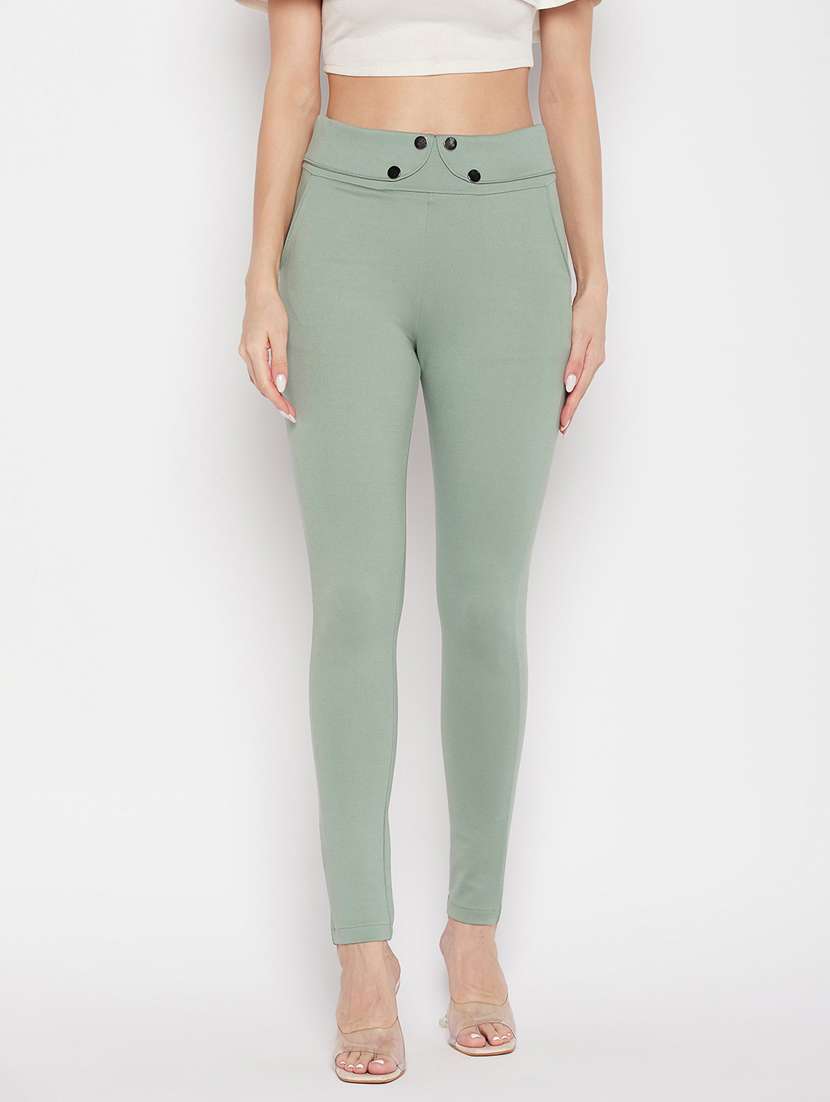 women solid viscose jegging - 19796117 -  Zoom Image - 0