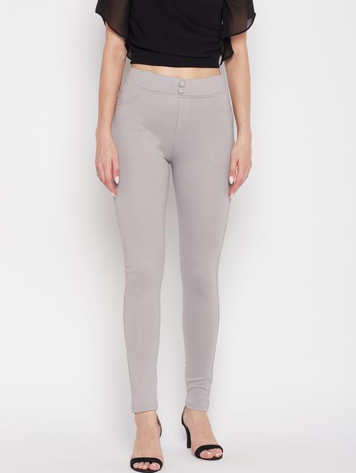 women solid viscose jegging - 19796120 -  Standard Image - 0
