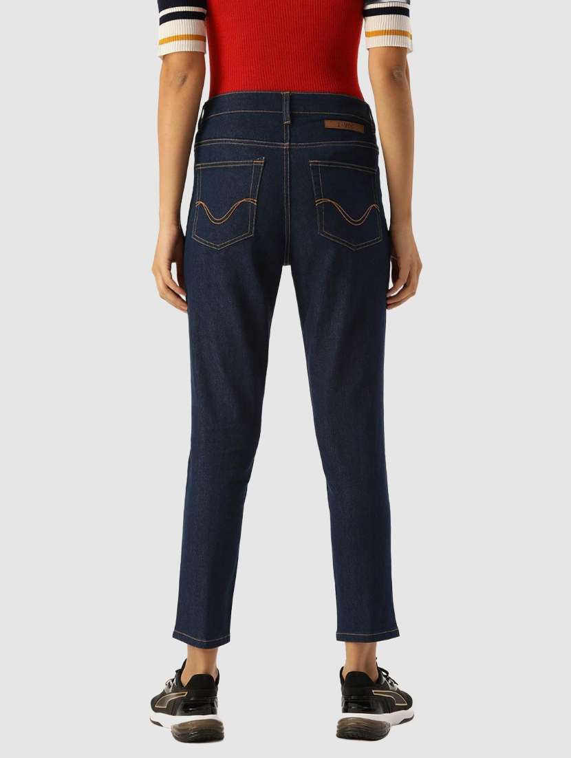 mid rise solid ankle length jeans - 19796263 - Standard Image - 2