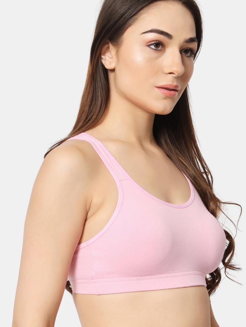 pink lycra sports bra - 19796500 - Standard Image - 2