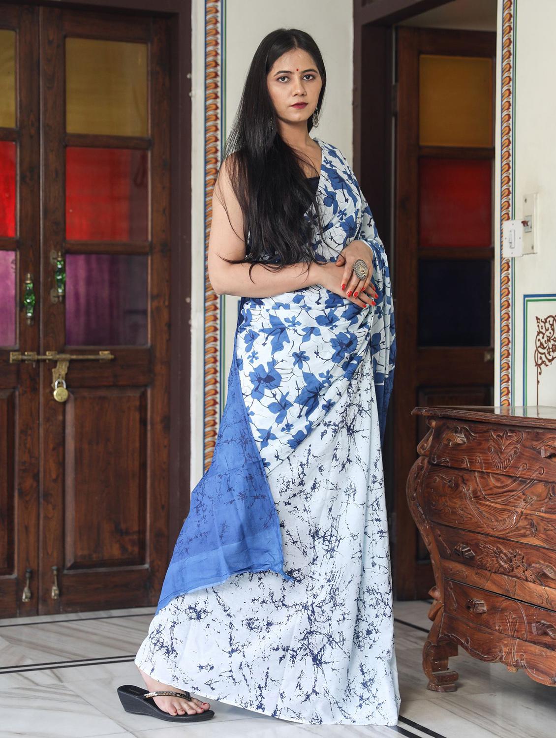 florals printed saree - 19797018 - Standard Image - 2