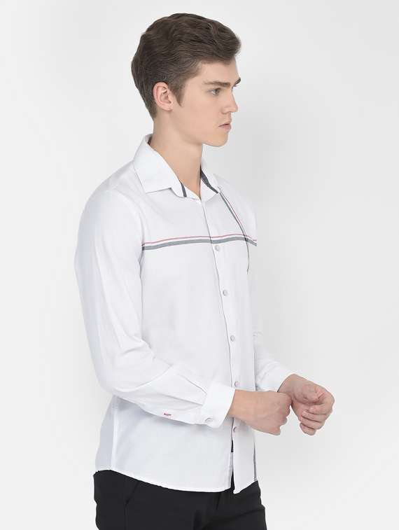 mens color block casual shirt - 19797522 - Standard Image - 2