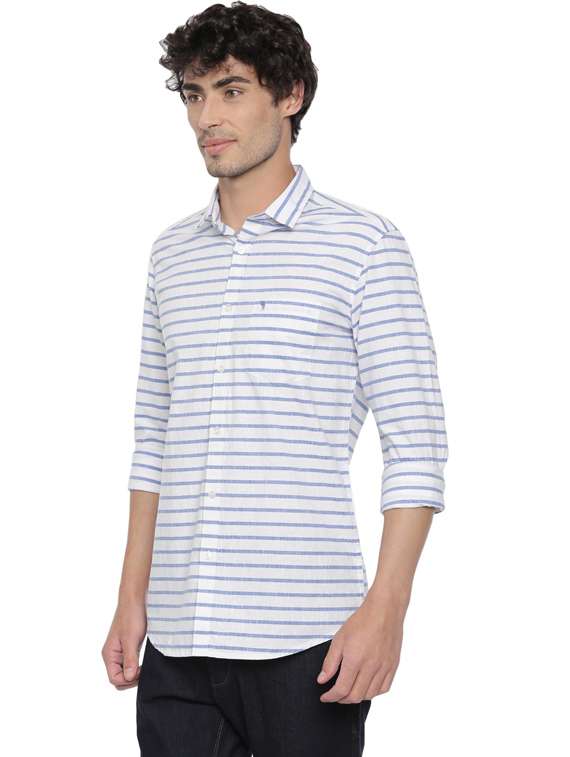 white striped casual shirt - 19803305 - Standard Image - 2