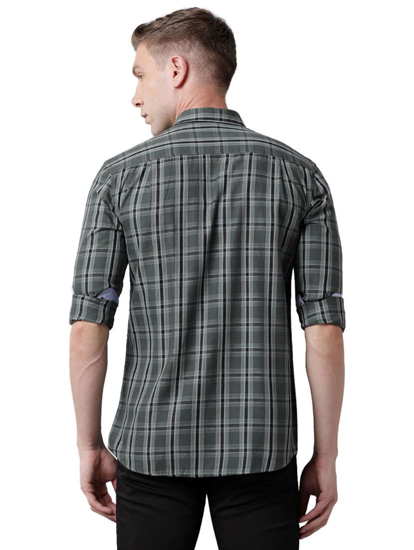green checkered casual shirt - 19803377 - Standard Image - 2