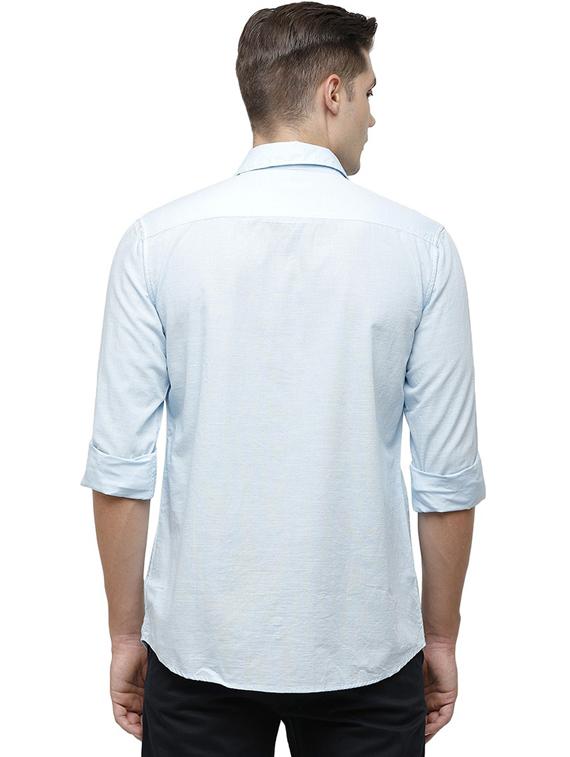 light blue solid casual shirt - 19803398 - Standard Image - 2