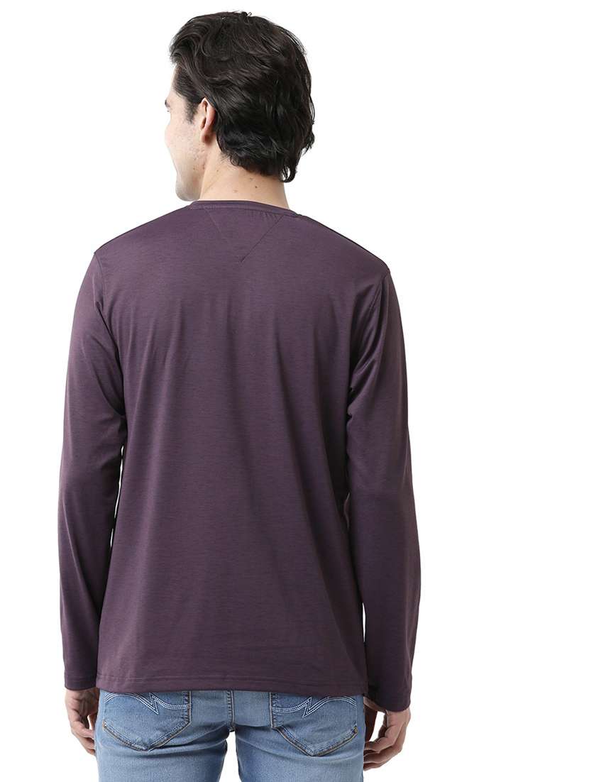 henley neck solid t-shirt - 19803615 -  Standard Image - 2