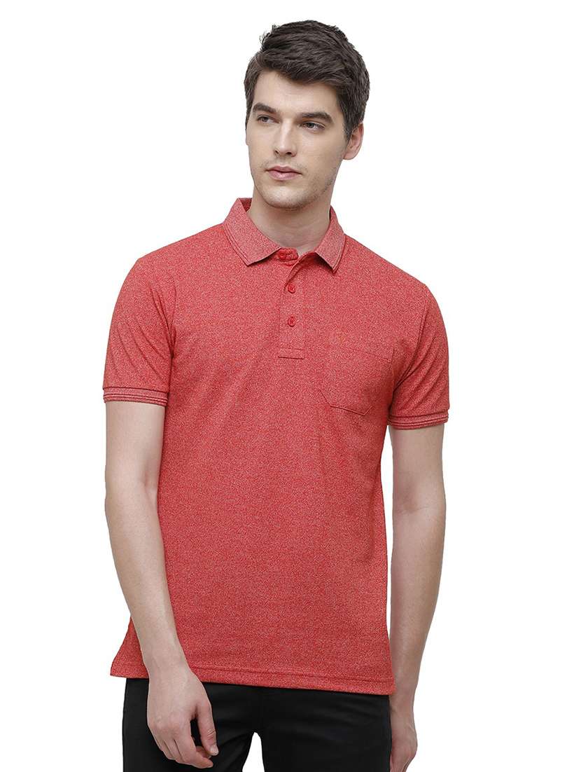 men solid cotton polo t-shirt 
