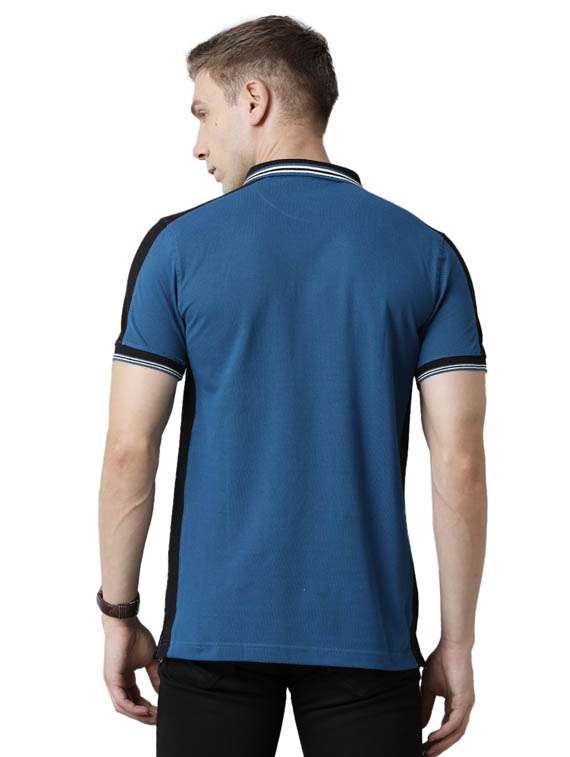 color block polo neck t-shirt - 19803849 -  Standard Image - 2