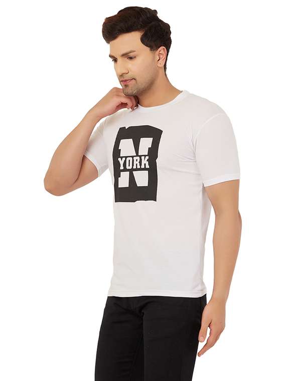 round neck printed regular t-shirt - 19805190 -  Standard Image - 2