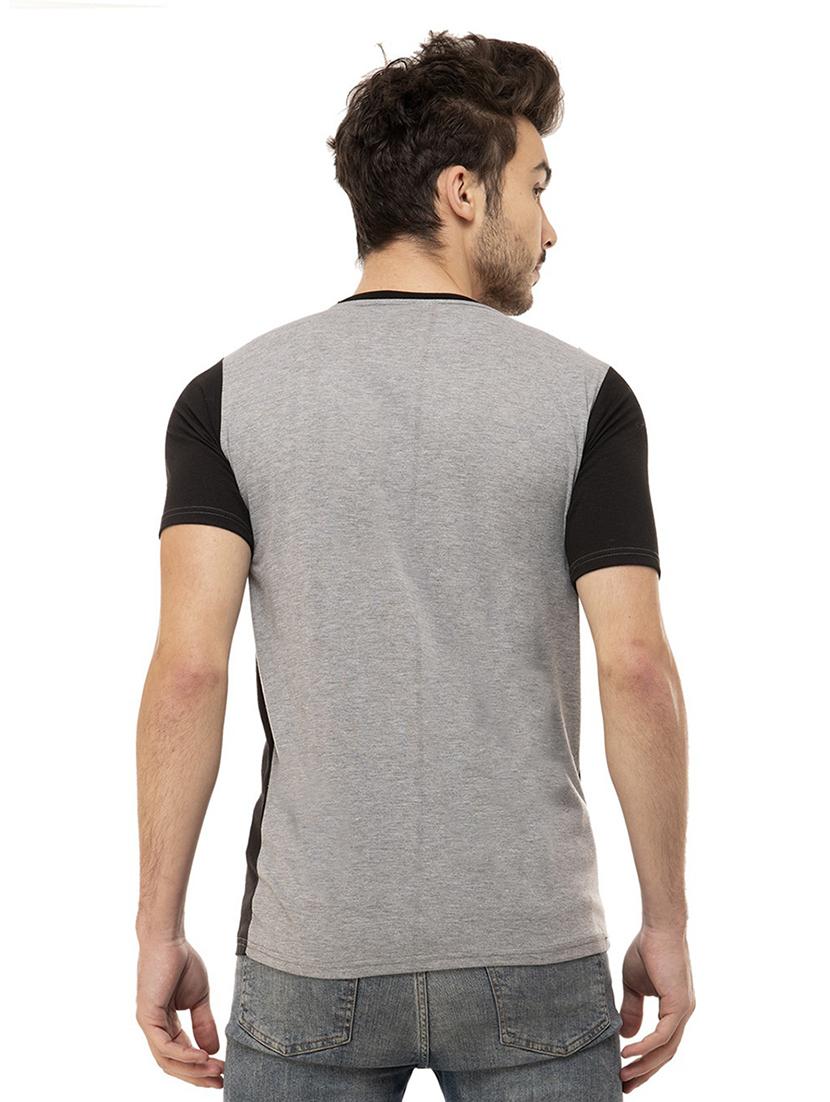 color block round neck regular t-shirt - 19806373 - Standard Image - 2