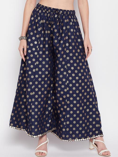 mid rise printed flared palazzo - 19807802 - Standard Image - 0