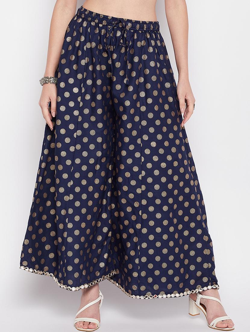 mid rise printed flared palazzo - 19807802 - Zoom Image - 0
