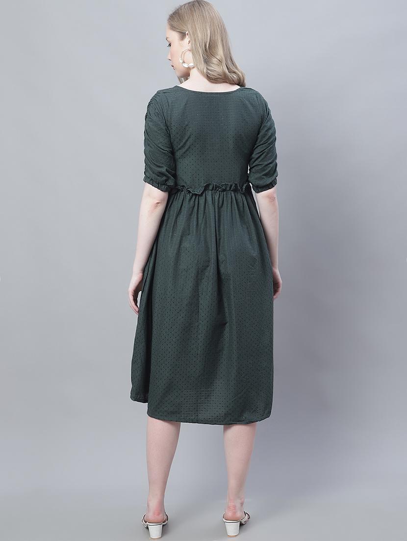 women's fit & flare swiss dots dress - 19810594 - Standard Image - 2
