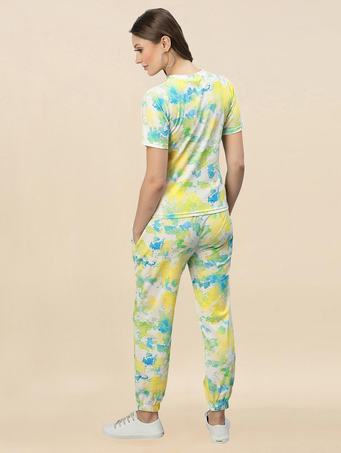 tie & dye pyjama t-shirt nightwear set - 19812653 - Standard Image - 2